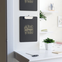 Black Is My Happy Color Funny Sarcastic Clipboard