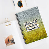 Allergic To Mornings Sarcastic Funny Spiral Notebook - Ruled Line