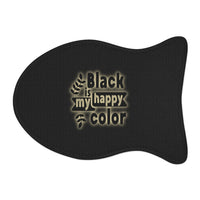 Black Is My Happy Color Funny Sarcastic Pet Feeding Mats