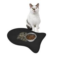 Black Is My Happy Color Funny Sarcastic Pet Feeding Mats