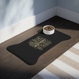 Black Is My Happy Color Funny Sarcastic Pet Feeding Mats