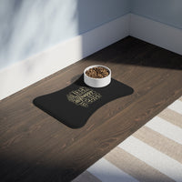 Black Is My Happy Color Funny Sarcastic Pet Feeding Mats