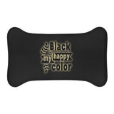 Black Is My Happy Color Funny Sarcastic Pet Feeding Mats