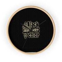 Black Is My Happy Color Funny Sarcastic Wall clock