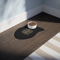 Black Is My Happy Color Funny Sarcastic Pet Feeding Mats