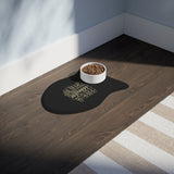 Black Is My Happy Color Funny Sarcastic Pet Feeding Mats